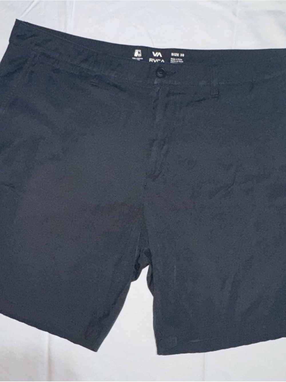 RVCA Men's Black Flat Front Shorts